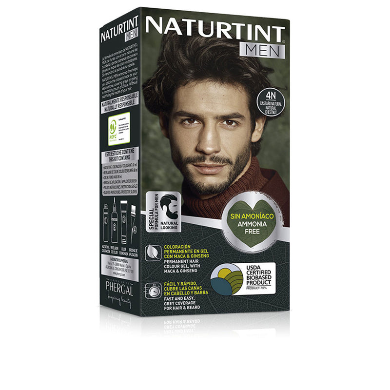 Naturtint Men Ammonia-Free Dye #4N Natural Chestnut 1 Unit | Vuodevaatteet.fi