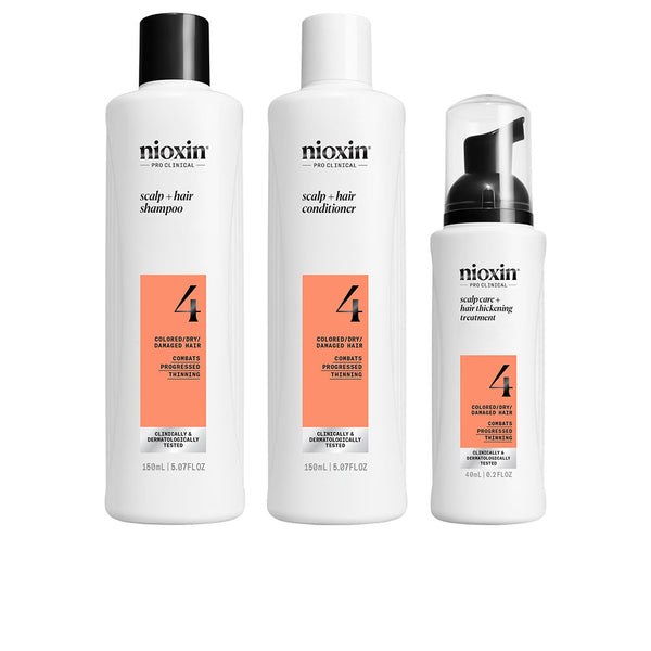 Nioxin System 4 - Värjättyjen Hiusten Hoitopaketti Edistyksellisellä Ohentumisella 3 Kappaletta | Vuodevaatteet.fi