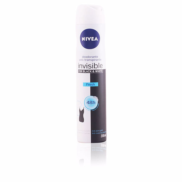 Nivea Black & white invisible fresh deodorantti spray 200 ml | Vuodevaatteet.fi