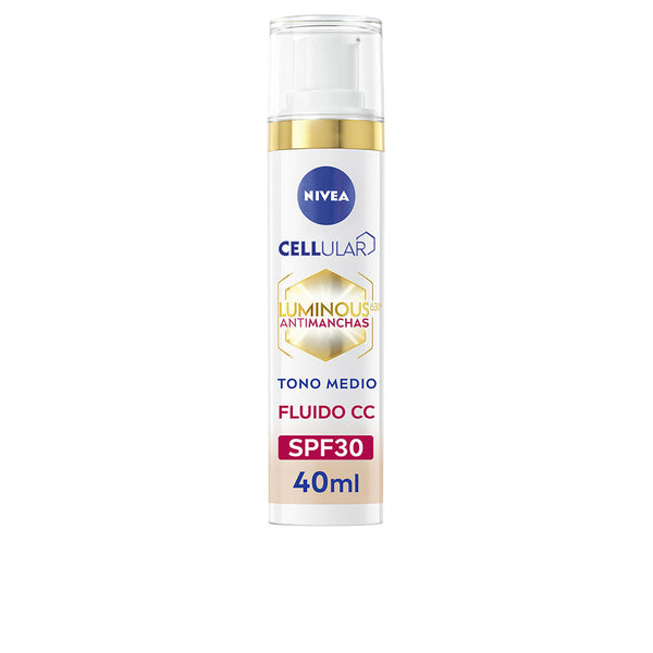 Nivea Luminous 630º anti stain cc-fluidi spf30 #medium 40 ml | Vuodevaatteet.fi