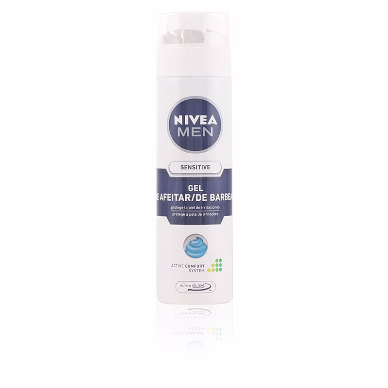 Nivea Men sensitive geeli parranajoon, ärsytystä vastaan 200 ml | Vuodevaatteet.fi