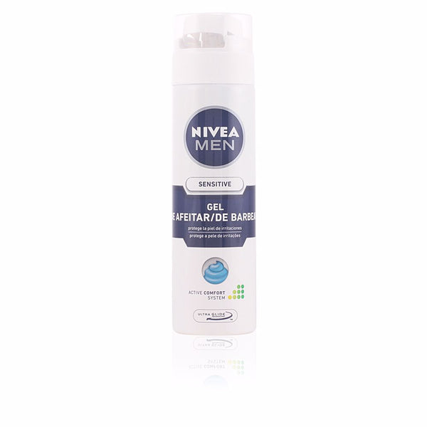 Nivea Men sensitive geeli parranajoon, ärsytystä vastaan 200 ml | Vuodevaatteet.fi