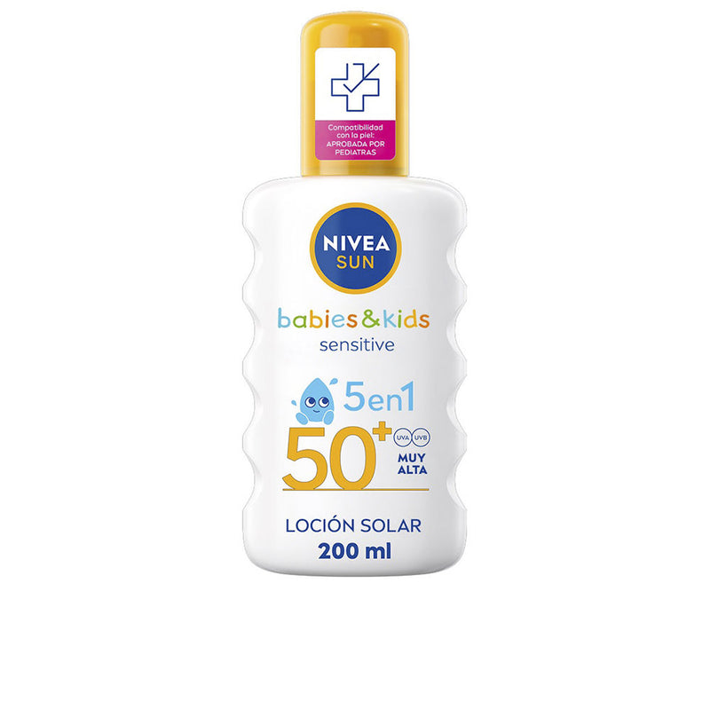 Nivea Sun Babies&Kids 5 In 1 Sun Lotion Spf50+ 200 Ml | Vuodevaatteet.fi