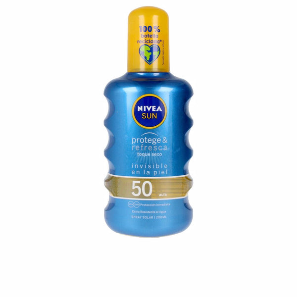 Nivea Sun protege&refresca kuiva aurinkosuihke spf50 200 ml | Vuodevaatteet.fi