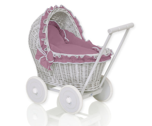 Nukkevaunu - Grey With Pastel Pink