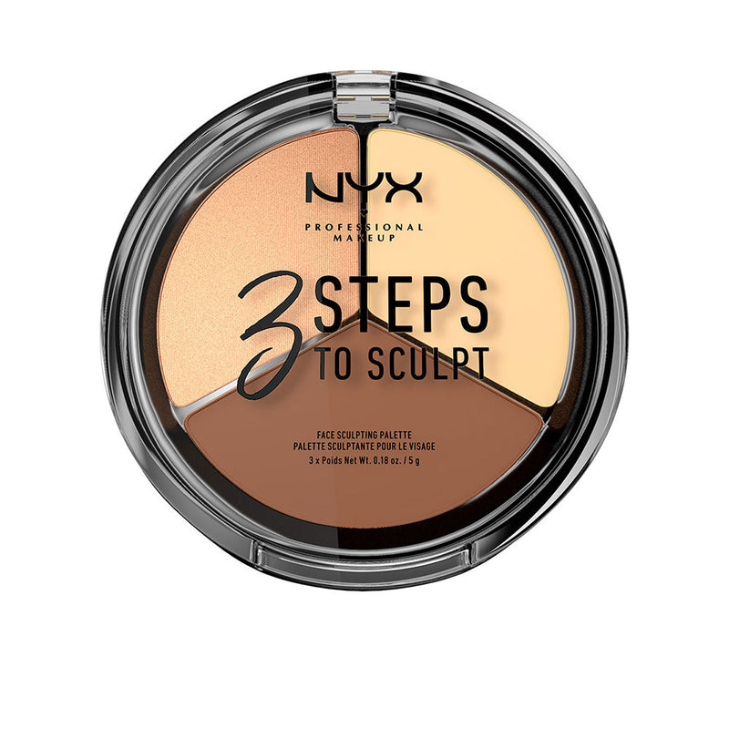 Nyx Professional Make Up 3 Steps To Sculpt Face Sculpting Palette #Light | Vuodevaatteet.fi