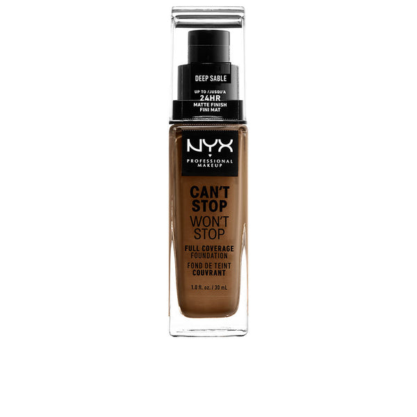Nyx Professional Make Up Can'T Stop Won'T Stop Full Coverage Foundation #Deep Sable | Vuodevaatteet.fi