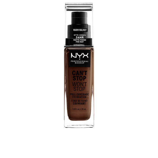 Nyx Professional Make Up Can'T Stop Won'T Stop Full Coverage Foundation #Warm Walnut | Vuodevaatteet.fi