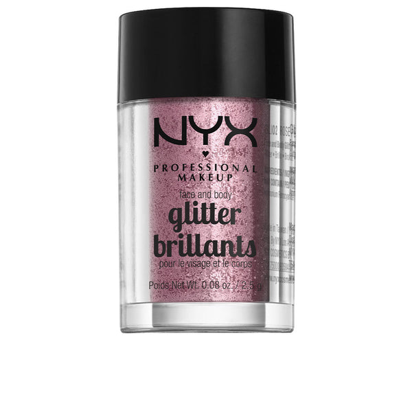 Nyx Professional Make Up Glitter brillants kasvoille ja vartalolle #rose | Vuodevaatteet.fi