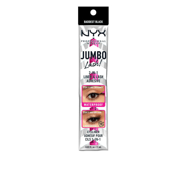 Nyx Professional Make Up Jumbo 2in1 eyeliner ja tekoripsiliima #black | Vuodevaatteet.fi