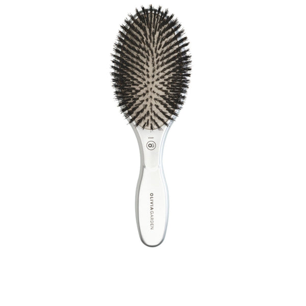 Olivia Garden Expert Care Oval Boar&Nylon Bristles Silver 1 U | Vuodevaatteet.fi
