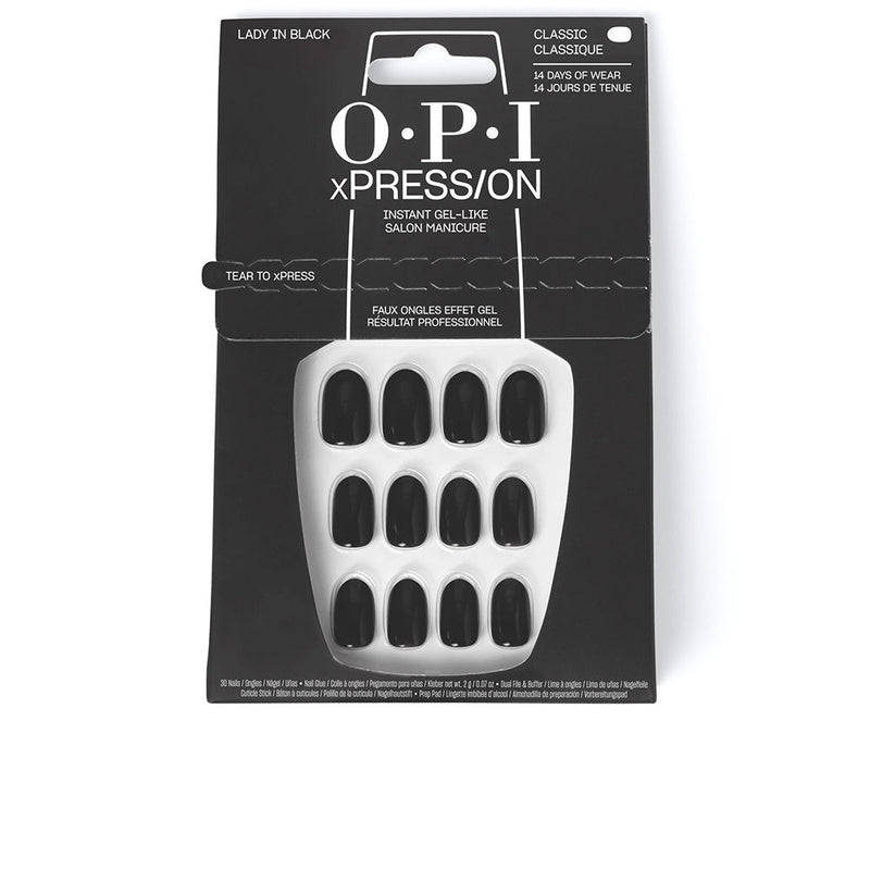 Opi Xpress/On Artificial Nails Iconic Shades #Lady In Black 30 U | Vuodevaatteet.fi