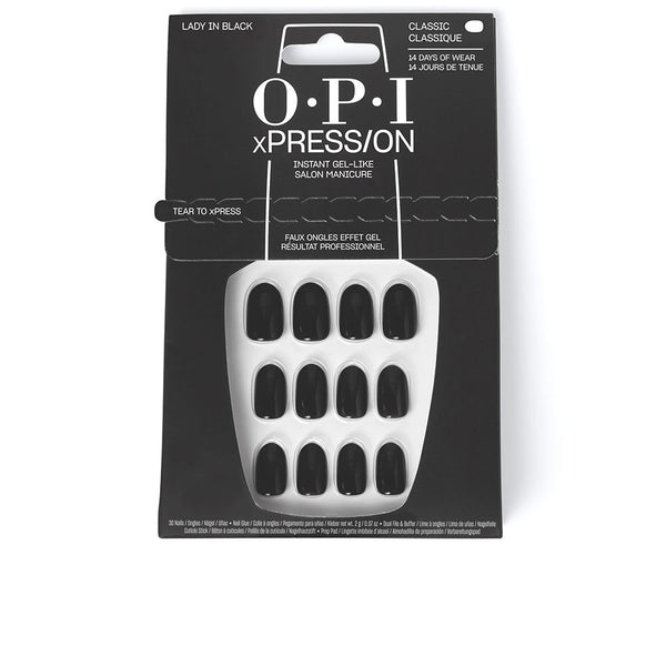 Opi Xpress/On Artificial Nails Iconic Shades #Lady In Black 30 U | Vuodevaatteet.fi