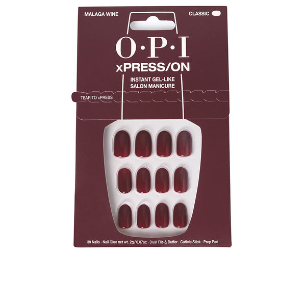Opi Xpress/On Artificial Nails Iconic Shades #Malaga Wine 30 U | Vuodevaatteet.fi
