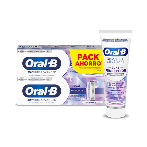 Oral-B 3D White Luxe Perfection Toothpaste 2 X 75 Ml | Vuodevaatteet.fi