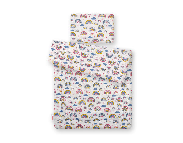 Babydecke und Kissen - Neugeborenes - 75 x 100 cm - Regenbogen