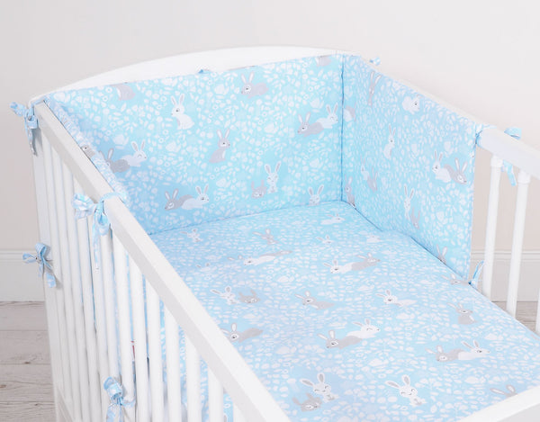 Bettwäsche-Set für Babys – 135 x 100 cm – Blue Rabbits