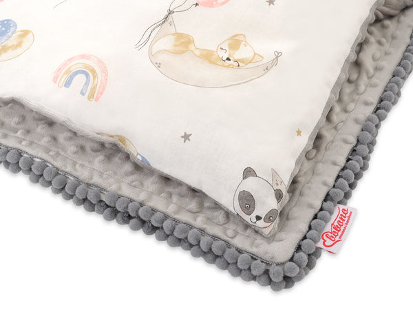 Doppelseitige Decke und Kissen für Babys
