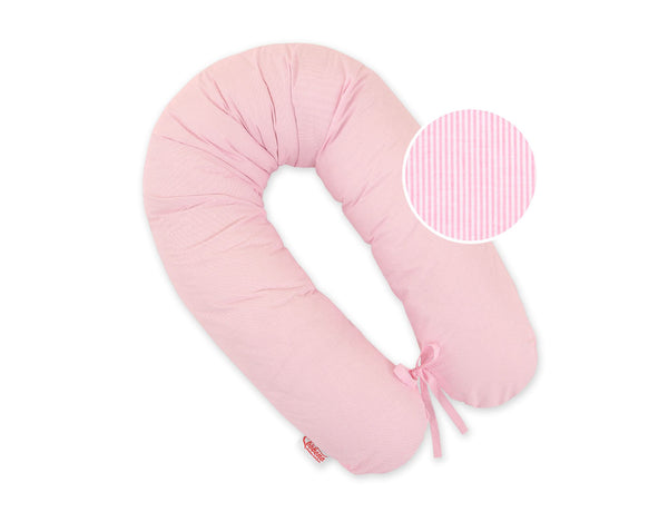 Körpe kissen / Schwangerschaftskissen – Pinke Streifen
