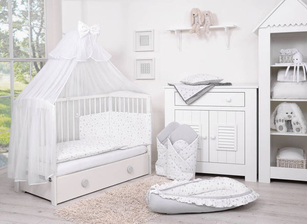 Bettwäsche-Set für Babys – 135 x 100 cm – Mini Gray Stars
