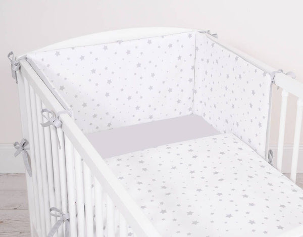 Bettwäsche-Set für Babys - 135x100cm - Mini Grey Stars/Grey