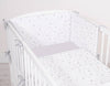 Pussilakanasetti Vauvalle - 120X90cm - Mini Gray Stars/Gray