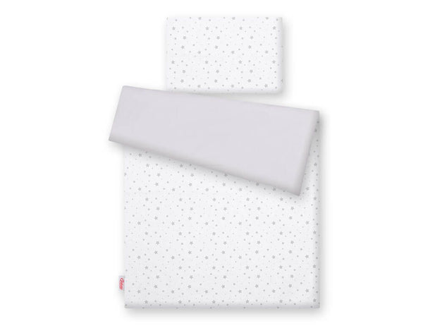 Pussilakanasetti Vauvalle - 120X90cm - Mini Gray Stars/Gray
