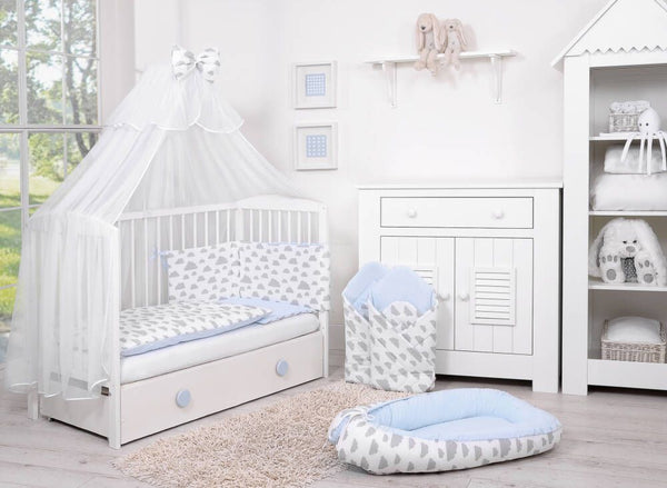 Bettwäsche-Set für Babys - 135X100cm - Clouds Grey/Blue