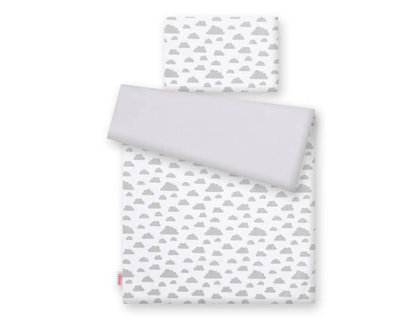 Bettwäsche-Set für Babys - 135x100cm - Clouds Grau/Grau