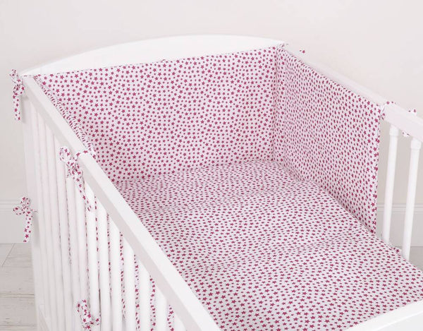 Bettwäscheset für Babys - 120X90cm - Burgundy Stars