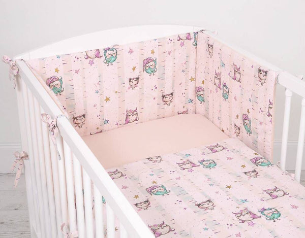 Bettwäsche-Set für Babys – 120x90cm – Eulen Creme
