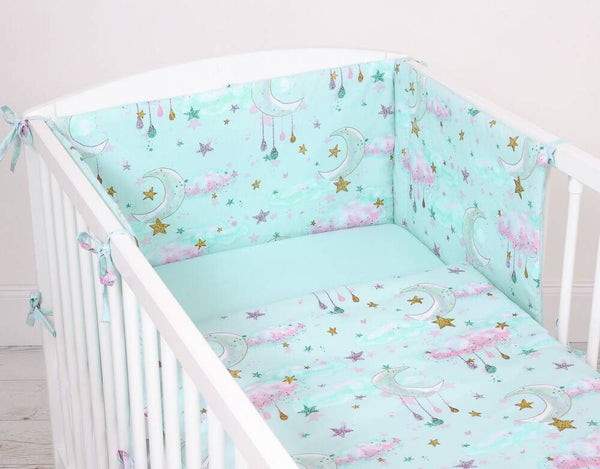 Bettwäsche-Set für Babys - 135x100cm - Moons Mint