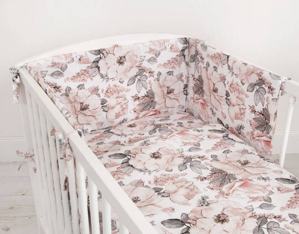 Bettwäsche-Set für Babys – 135 x 100 cm – Sepia Roses
