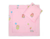 Vauvan peitto 77x77cm ja tyyny - Animals on pink