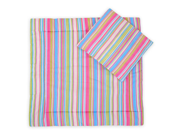 Vauvan peitto 77x77cm ja tyyny - Blueberry strips