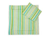Vauvan peitto 77x77cm ja tyyny - Green stripes