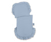 Grauer Puppenwagen mit Pastellblau