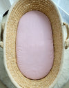 Moseskorb Laken - Boho - Pastellrosa