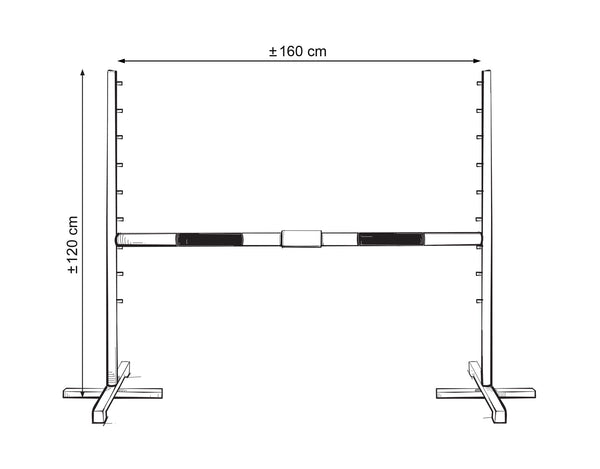 Steckenpferd Hindernis 160cm - Beam blue