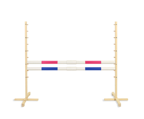 Steckenpferd Hindernis 160cm mit zwei Stangen - Pink und Blau