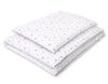 Pussilakanasetti Vauvalle - 120X90cm - Mini Gray Stars/Gray