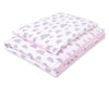 Pussilakanasetti Vauvalle - 135X100cm - Clouds Gray/Pink