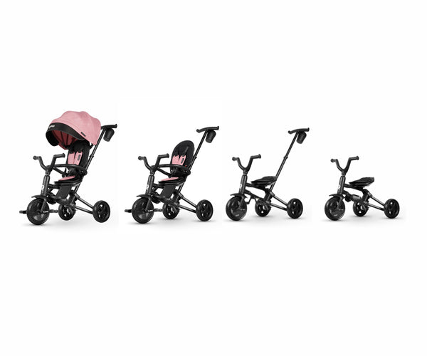 Kinderdreirad mit Schiebestange Nova Niello Pink