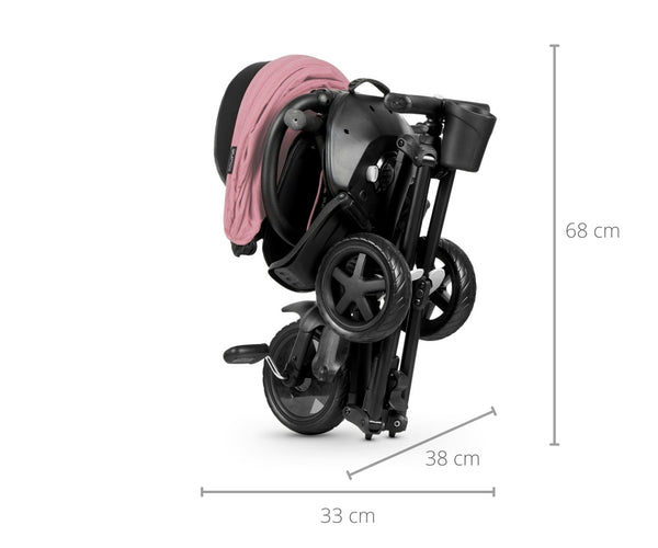 Kinderdreirad mit Schiebestange Nova Niello Pink