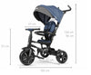 Dreirad mit Schiebestange Rito Star Blau