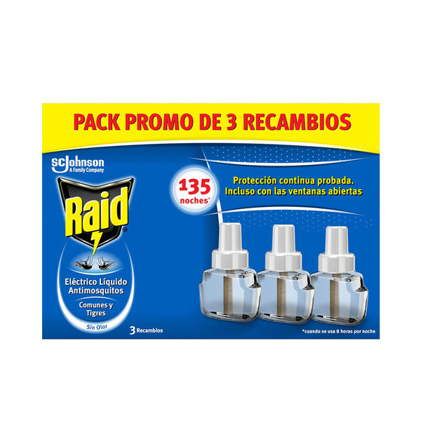 Raid Anti-mosquito protection x 3 varaosaa | Vuodevaatteet.fi
