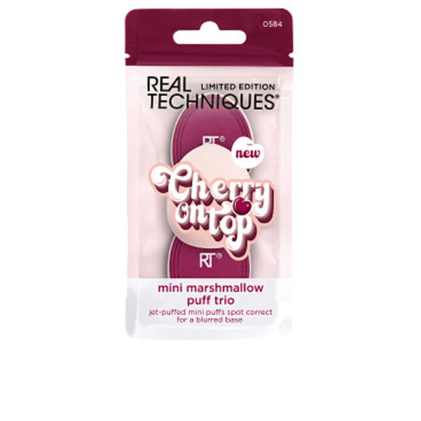 Real Techniques Cherry On Top Mini Marshmallow Puff Trio 3 Pcs | Vuodevaatteet.fi