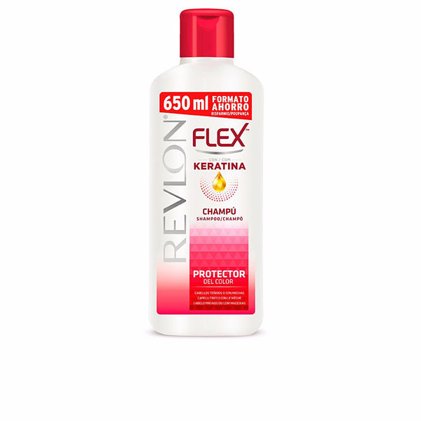 Revlon Mass Market Revlon Flex keratin suojaava värjätty shampoo 650 ml | Vuodevaatteet.fi