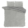 Harmaa nalle polyesteri pussilakanasetti Rib Teddy