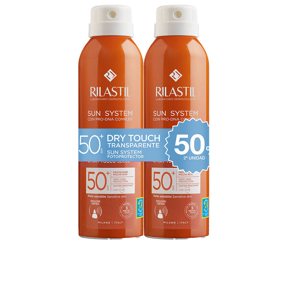 Rilastil Sun System Spf50+ Spray Transparente Dry Touch Pack 2 X 200 Ml | Vuodevaatteet.fi
